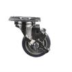 Picture of Medium Duty 2-3/8" x 3-5/8"  Plate Caster With 3-1/2" Blue Polyurethane Wheel And Brake