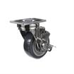 Picture of Medium Duty 2-3/8" x 3-5/8"  Plate Caster With 3-1/2" Blue Polyurethane Wheel And Brake