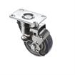 Picture of Medium Duty 2-3/8" x 3-5/8"  Plate Caster With 3-1/2" Blue Polyurethane Wheel And Brake