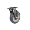 Picture of Medium Duty 2-3/8" x 3-5/8"  Plate Caster With 5" Blue Polyurethane Wheel
