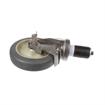 Picture of Medium Duty Stainless Steel 1-5/8" Expanding Stem Caster With 5" Gray Rubber Wheel With Brake