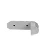 Picture of 3-27/32" L x 1" W x 7/8" H Gray PVC Contempo Corner Bumper With Rounded Ends And Hole Plugs