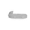 Picture of 3-27/32" L x 1" W x 7/8" H Gray PVC Contempo Corner Bumper With Rounded Ends And Hole Plugs