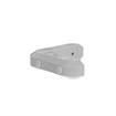 Picture of 3-27/32" L x 1" W x 7/8" H Gray PVC Contempo Corner Bumper With Rounded Ends And Hole Plugs