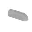 Picture of 3" L x 1" W x 7/8" H Gray PVC Contempo End Bumper Interface With Hole Plugs