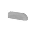Picture of 3" L x 1" W x 7/8" H Gray PVC Contempo End Bumper Interface With Hole Plugs