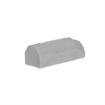 Picture of 3" L x 1" W x 7/8" H Gray PVC Contempo End Bumper Interface With Hole Plugs