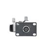 Picture of Medium Duty 2-3/8" x 3-5/8"  Plate Caster With 3" Black Polyolefin Wheel With Brake
