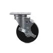 Picture of Medium Duty 2-3/8" x 3-5/8"  Plate Caster With 4" Black Polyolefin Wheel With Brake