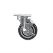 Picture of Medium Duty 2-3/8" x 3-5/8"  Plate Caster With 4" Blue Polyurethane Wheel With Brake