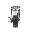Picture of Medium Duty 2-3/8" x 3-5/8"  Plate Caster With 5" Black Rubber Wheel With Brake