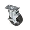 Picture of Medium Duty 2-3/8" x 3-5/8"  Plate Caster With 5" Black Rubber Wheel With Brake