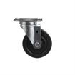 Picture of Medium Duty 2-3/8" x 3-5/8"  Plate Caster With 5" Black Rubber Wheel