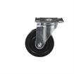 Picture of Medium Duty 2-3/8" x 3-5/8"  Plate Caster With 5" Black Rubber Wheel