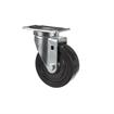 Picture of Medium Duty 2-3/8" x 3-5/8"  Plate Caster With 5" Black Rubber Wheel