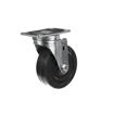 Picture of Medium Duty 2-3/8" x 3-5/8"  Plate Caster With 5" Black Rubber Wheel