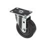 Picture of Medium Duty 2-3/8" x 3-5/8"  Plate Caster With 5" Black Rubber Wheel