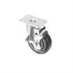 Picture of Medium Duty 2-3/8" x 3-5/8"  Plate Caster With 5" Blue Polyurethane Wheel With Brake