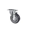 Picture of Medium Duty 2-3/8" x 3-5/8"  Plate Caster With 5" Blue Polyurethane Wheel