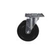 Picture of Medium Duty 4" x 4" Universal Plate Caster With 5" Black Rubber Wheel With Brake