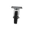 Picture of Medium Duty 4" x 4" Universal Plate Caster With 5" Black Rubber Wheel