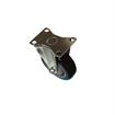 Picture of Medium Duty 2-3/8" x 3-5/8"  Rigid Plate Caster With 3" Blue Polyurethane Wheel