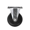 Picture of Medium Duty 2-3/8" x 3-5/8"  Rigid Plate Caster With 4" Black Polyolefin Wheel