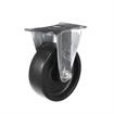 Picture of Medium Duty 2-3/8" x 3-5/8"  Rigid Plate Caster With 4" Black Polyolefin Wheel