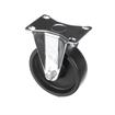 Picture of Medium Duty 2-3/8" x 3-5/8"  Rigid Plate Caster With 4" Black Polyolefin Wheel