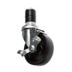 Picture of Medium Duty 1-1/4" Expanding Stem Caster With 3" Black Polyolefin Wheel With Brake