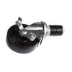 Picture of Medium Duty 1-1/4" Expanding Stem Caster With 3" Black Polyolefin Wheel With Brake