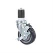 Picture of Medium Duty 1-1/4" Expanding Stem Caster With 3" Blue Polyurethane Wheel With Brake