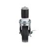 Picture of Medium Duty 1-1/2" Expanding Stem Caster With 4" Black Rubber Wheel With Brake