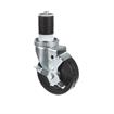 Picture of Medium Duty 1-1/2" Expanding Stem Caster With 4" Black Rubber Wheel With Brake