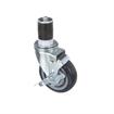 Picture of Medium Duty 1-1/2" Expanding Stem Caster With 5" Blue Polyurethane Wheel With Brake