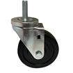 Picture of Medium Duty 1/2-13 x 1-1/2" Threaded Stem Caster With 3" Black Rubber Wheel With Brake