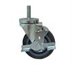 Picture of Medium Duty 1/2-13 x 1-1/2" Threaded Stem Caster With 4" Gray Polyurethane Wheel With Brake