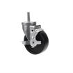 Picture of Medium Duty 1/2-13 x 1-1/2" Threaded Stem Caster With 5" Black Polyolefin Wheel With Brake