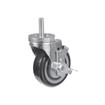 Picture of Medium Duty 1/2-13 x 1-1/2" Threaded Stem Caster With 5" Blue Polyurethane Wheel With Brake