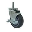 Picture of Medium Duty 1/2-13 x 1-1/2" Threaded Stem Caster With 5" Gray Polyurethane Wheel With Brake