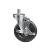 Picture of Medium Duty 3/4-10 x 1" Threaded Stem Caster With 5" Black Polyolefin Wheel With Brake