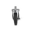 Picture of Medium Duty 3/4-10 x 1" Threaded Stem Caster With 5" Black Polyolefin Wheel With Brake
