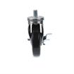 Picture of Medium Duty 5/8-11 x 1" Threaded Stem Caster With 5" Blue Polyurethane Wheel With Brake