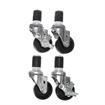 Picture of Caster Kit, Medium Duty 1-5/8" Expanding Stem Caster With 3" Black Polyolefin Wheel, 2 Brake And 2 Non-Brake In Retail Box