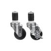 Picture of Caster Kit, Medium Duty 1-5/8" Expanding Stem Caster With 3" Black Polyolefin Wheel, 2 Brake And 2 Non-Brake In Retail Box
