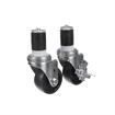 Picture of Caster Kit, Medium Duty 1-5/8" Expanding Stem Caster With 3" Black Polyolefin Wheel, 2 Brake And 2 Non-Brake In Retail Box
