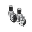 Picture of Caster Kit, Medium Duty 1-5/8" Expanding Stem Caster With 3" Black Polyolefin Wheel, 2 Brake And 2 Non-Brake In Retail Box