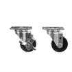 Picture of Caster Kit, Medium Duty 2-3/8" x 3-5/8" Plate Caster With 3" Black Polyolefin Wheel, 2 Brake And 2 Non-Brake In Retail Box