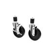 Picture of Caster Kit, Medium Duty 1-5/8" Expanding Stem Caster With 5" Black Polyolefin Wheel, 2 Brake And 2 Non-Brake In Retail Box