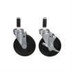 Picture of Caster Kit, Medium Duty 1" Expanding Stem Caster With 5" Black Polyolefin Wheel, 2 Brake And 2 Non-Brake In Retail Box